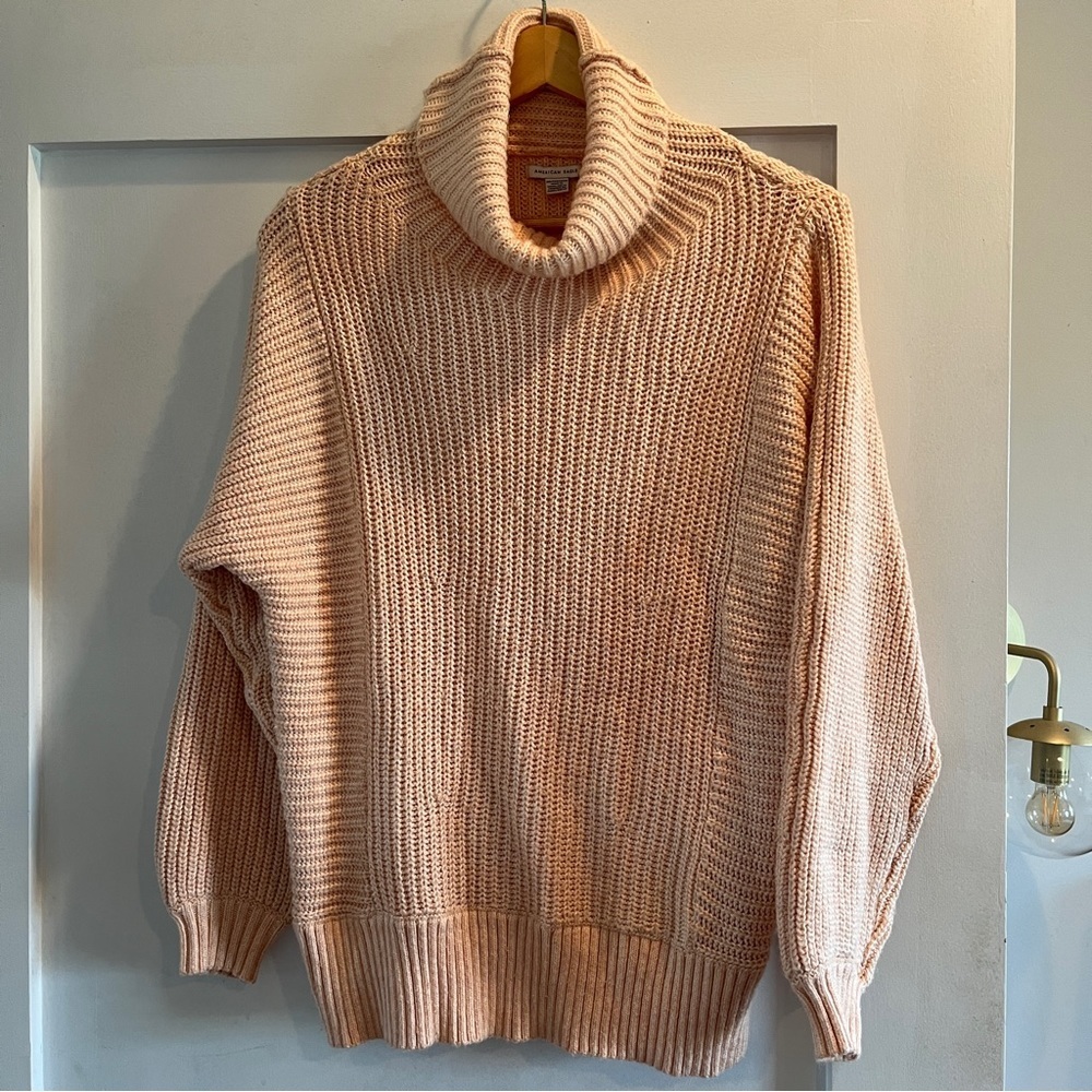 American Eagle Oversized Knit Turtleneck Sweater